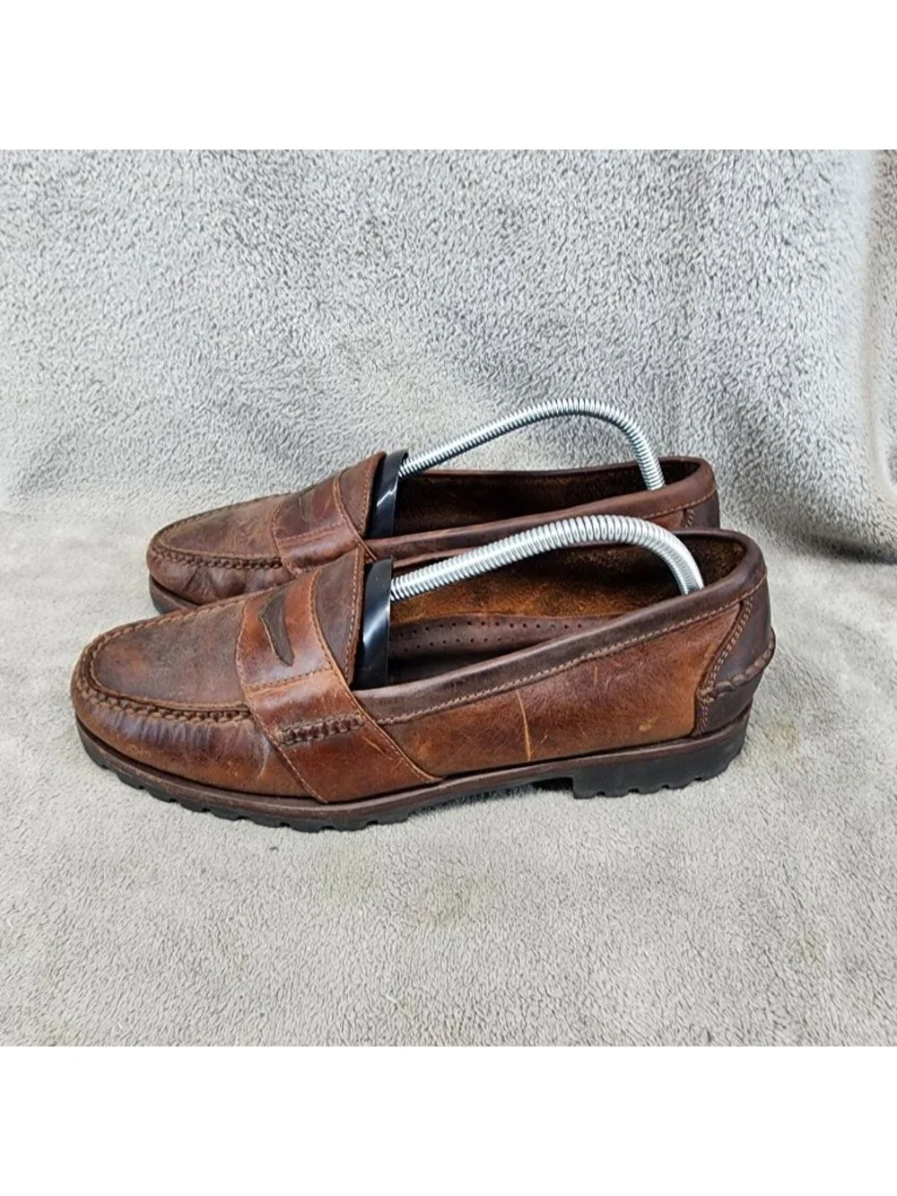 Cole Haan Shoes Mens Size 9 Country Brown Leather Slip On Loafers *Read*